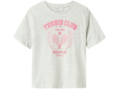 Name It light grey melange tennis glitter t-shirt